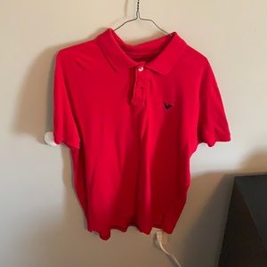 Red American eagle polo